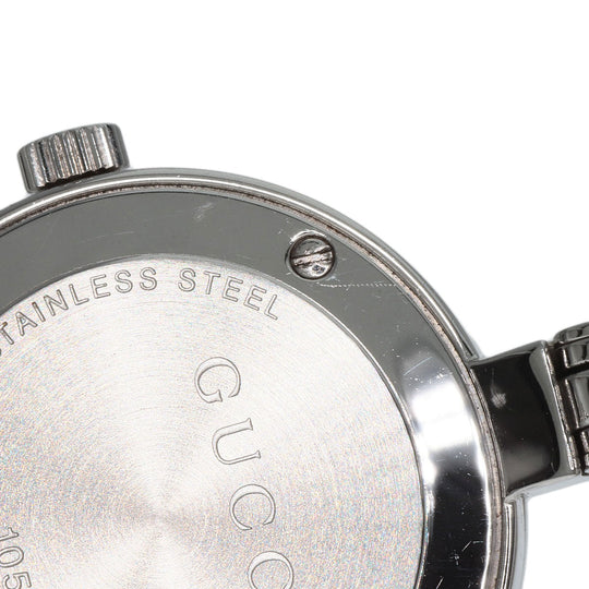 GUCCI Watches Quartz 105 Stainless Steel , Stainless Steel Silver Round face white dial Women Used Authentic