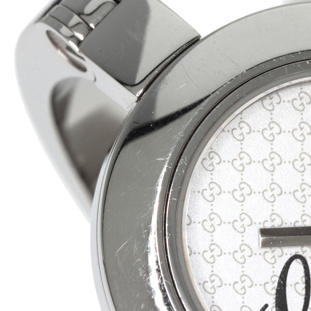 GUCCI Watches Quartz 105 Stainless Steel , Stainless Steel Silver Round face white dial Women Used Authentic