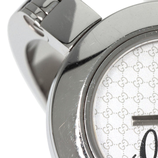 GUCCI Watches Quartz 105 Stainless Steel , Stainless Steel Silver Round face white dial Women Used Authentic