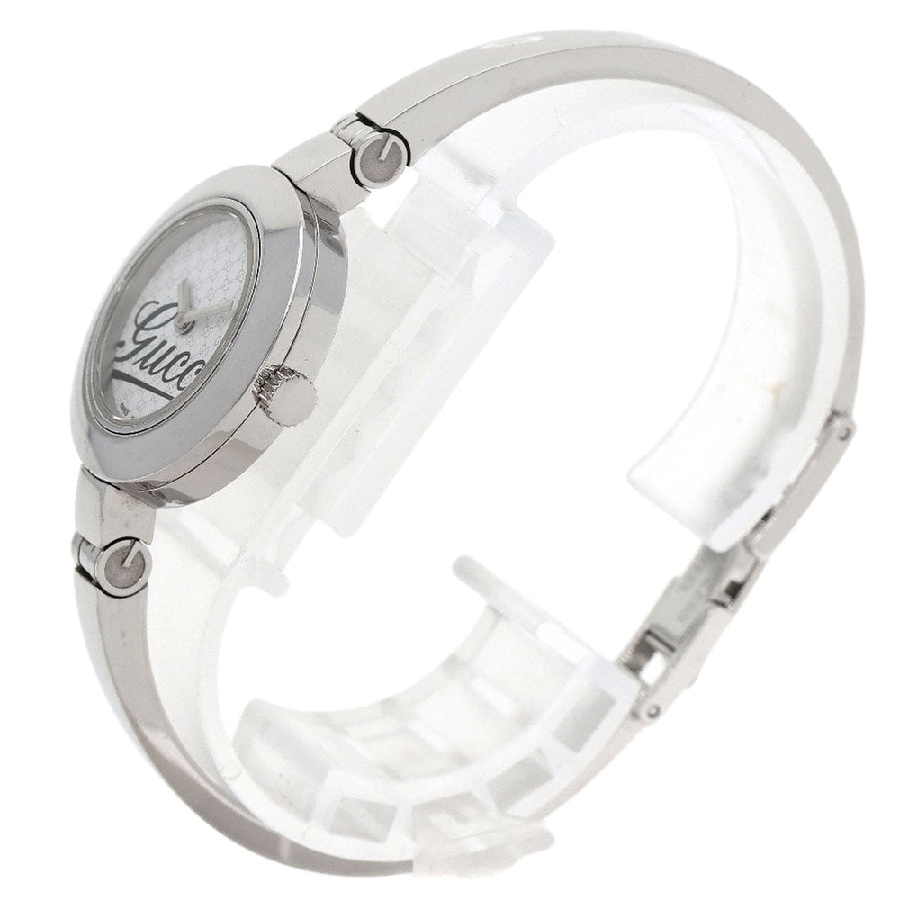 GUCCI Watches Quartz 105 Stainless Steel , Stainless Steel Silver Round face white dial Women Used Authentic