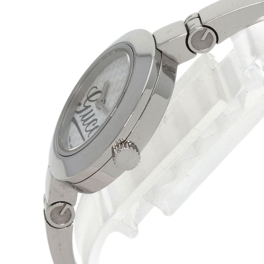 GUCCI Watches Quartz 105 Stainless Steel , Stainless Steel Silver Round face white dial Women Used Authentic