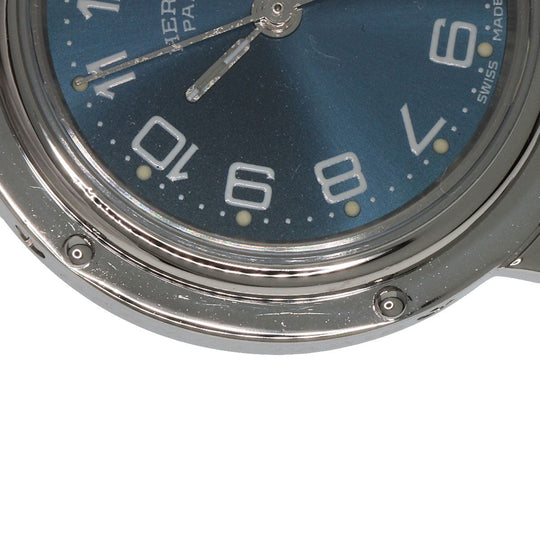HERMES Watches Quartz CL4.210 Stainless Steel , Stainless Steel Silver Clipper blue dial Women Used Authentic