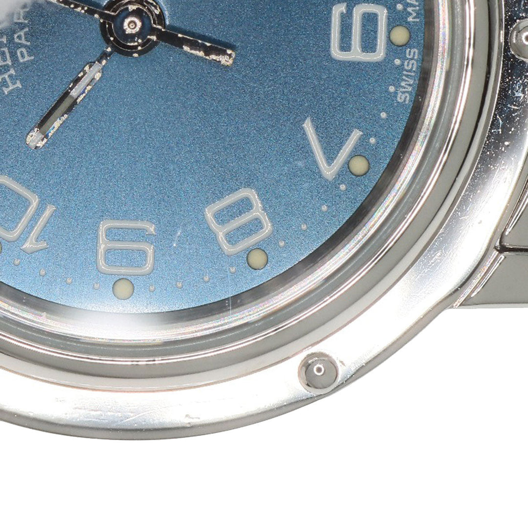 HERMES Watches Quartz CL4.210 Stainless Steel , Stainless Steel Silver Clipper blue dial Women Used Authentic