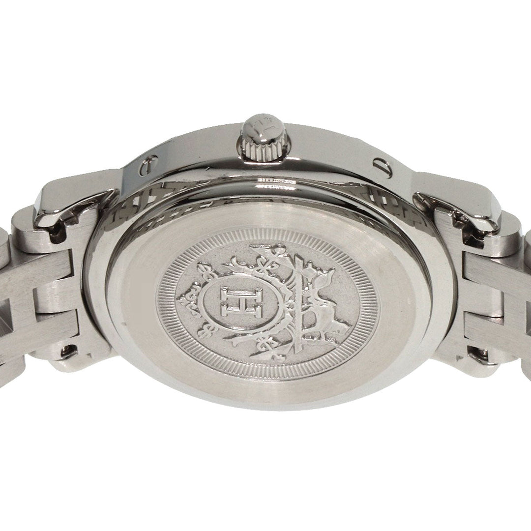 HERMES Watches Quartz CL4.210 Stainless Steel , Stainless Steel Silver Clipper blue dial Women Used Authentic