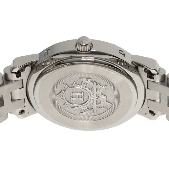 HERMES Watches Quartz CL4.210 Stainless Steel , Stainless Steel Silver Clipper blue dial Women Used Authentic