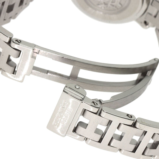 HERMES Watches Quartz CL4.210 Stainless Steel , Stainless Steel Silver Clipper blue dial Women Used Authentic