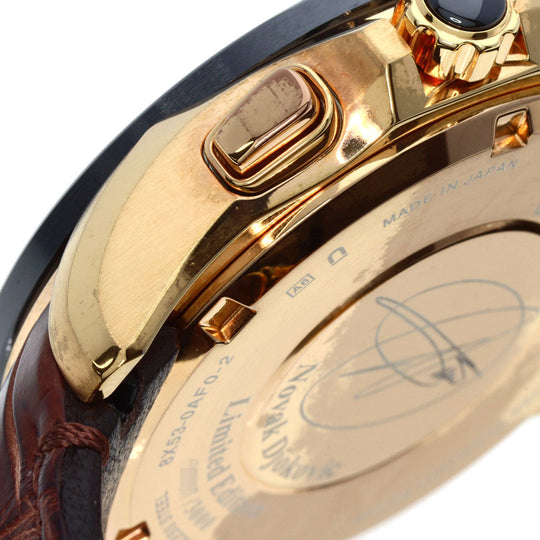 SEIKO Watches Solar Powered SBXB060 8X53-0AF0-2 Gold Plated, Leather gold Astron Novak Djokovic collaboration limited to 3000 pieces Brown dial mens Used Authentic
