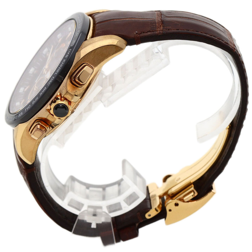 SEIKO Watches Solar Powered SBXB060 8X53-0AF0-2 Gold Plated, Leather gold Astron Novak Djokovic collaboration limited to 3000 pieces Brown dial mens Used Authentic