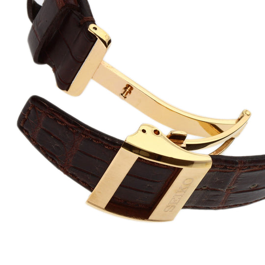 SEIKO Watches Solar Powered SBXB060 8X53-0AF0-2 Gold Plated, Leather gold Astron Novak Djokovic collaboration limited to 3000 pieces Brown dial mens Used Authentic