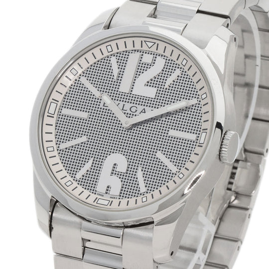 BVLGARI Watches Quartz ST42SS Stainless Steel , Stainless Steel Silver Solo tempo Silver dial mens Used Authentic