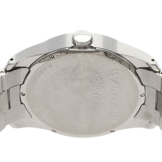 BVLGARI Watches Quartz ST42SS Stainless Steel , Stainless Steel Silver Solo tempo Silver dial mens Used Authentic