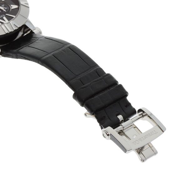 TIFFANY&Co. Watches Quartz Z1301.32.11A10A71A Stainless Steel, Leather Silver Atlas chronograph black dial mens Used Authentic