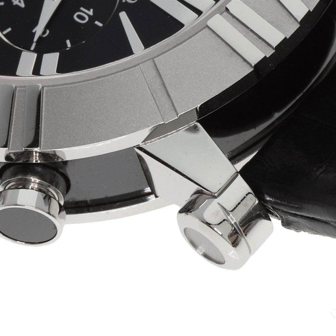 TIFFANY&Co. Watches Quartz Z1301.32.11A10A71A Stainless Steel, Leather Silver Atlas chronograph black dial mens Used Authentic