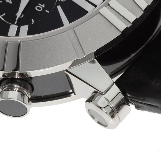 TIFFANY&Co. Watches Quartz Z1301.32.11A10A71A Stainless Steel, Leather Silver Atlas chronograph black dial mens Used Authentic