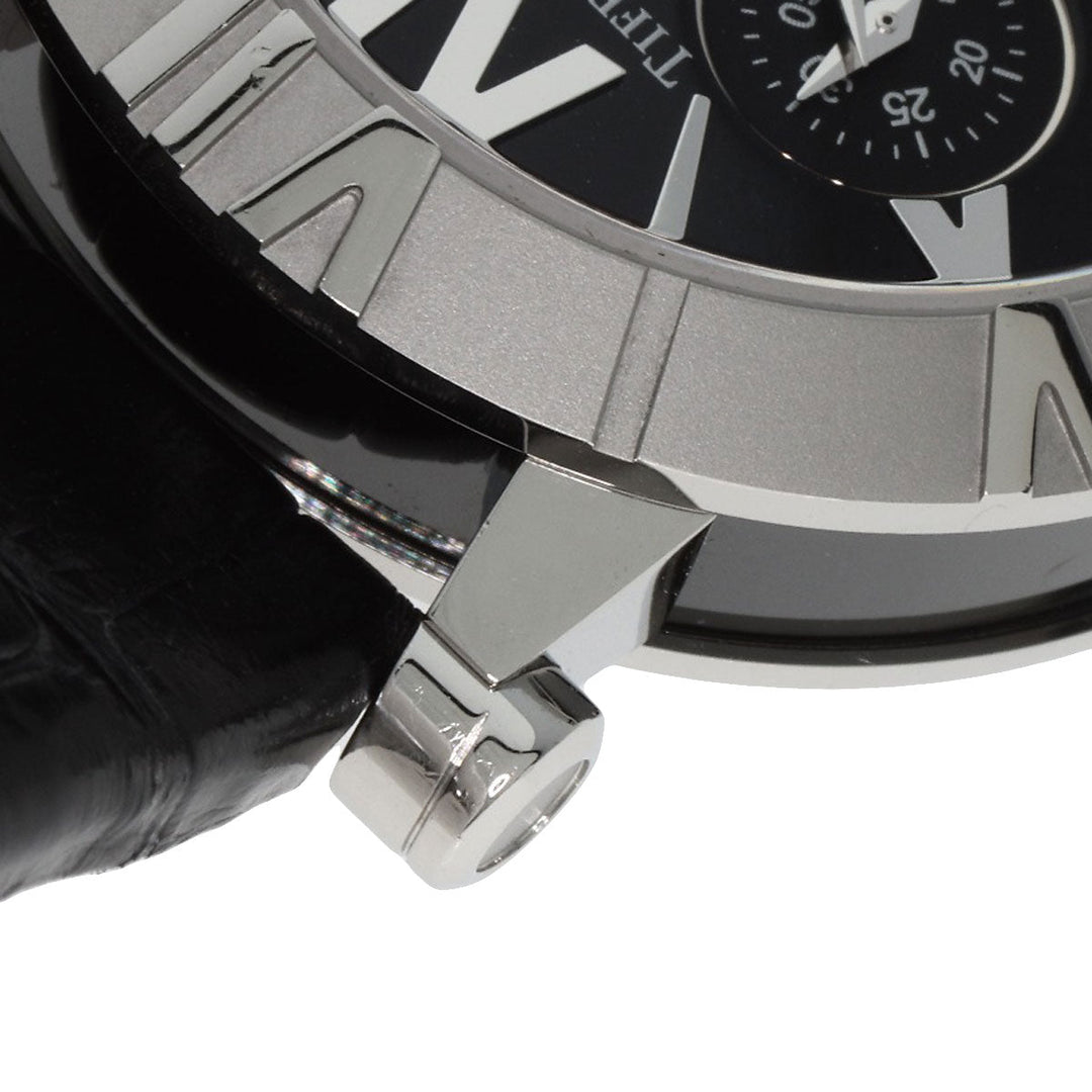 TIFFANY&Co. Watches Quartz Z1301.32.11A10A71A Stainless Steel, Leather Silver Atlas chronograph black dial mens Used Authentic