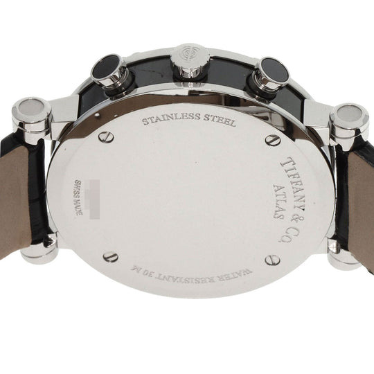 TIFFANY&Co. Watches Quartz Z1301.32.11A10A71A Stainless Steel, Leather Silver Atlas chronograph black dial mens Used Authentic