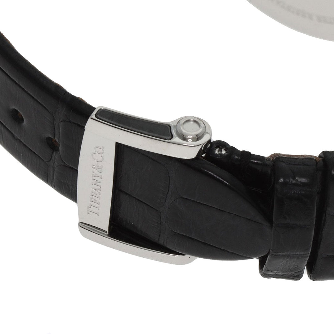 TIFFANY&Co. Watches Quartz Z1301.32.11A10A71A Stainless Steel, Leather Silver Atlas chronograph black dial mens Used Authentic