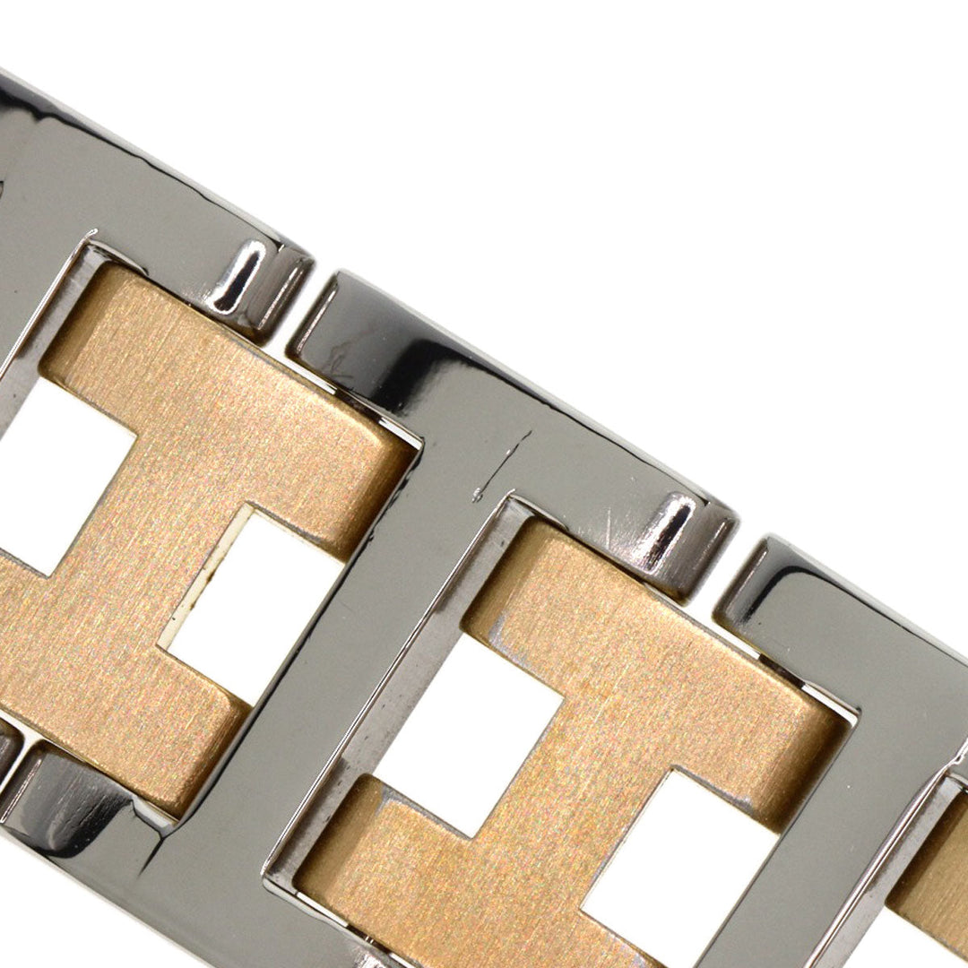 HERMES Watches Quartz Stainless Steel , SSxGP gold Clipper old type white dial Women Used Authentic