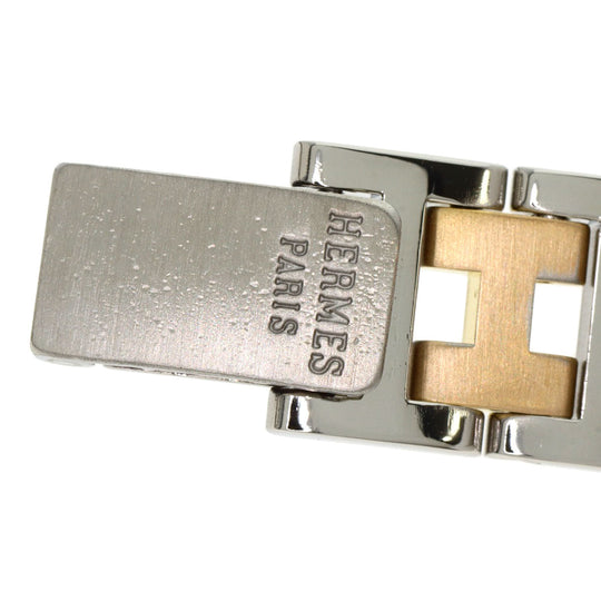 HERMES Watches Quartz Stainless Steel , SSxGP gold Clipper old type white dial Women Used Authentic