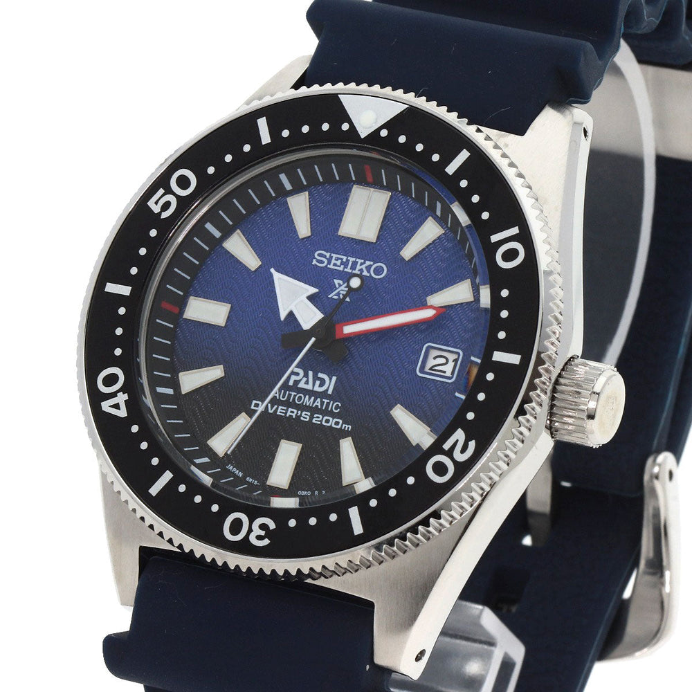 SEIKO Watches Mechanical Automatic SBDC055 Stainless Steel, Rubber Silver Prospex PADI special edition model, limited to 5500 units, 6R35-00W0 blue dial mens Used Authentic