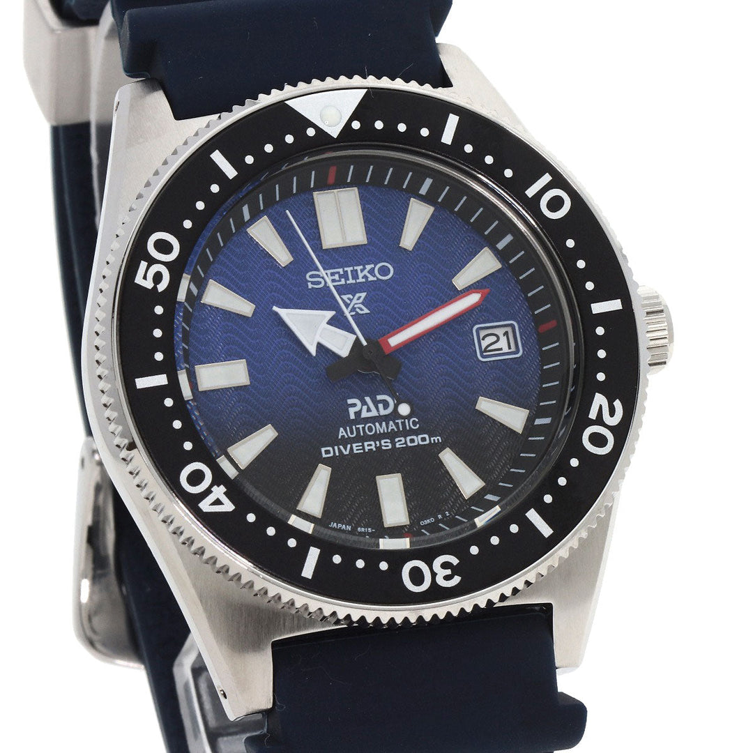 SEIKO Watches Mechanical Automatic SBDC055 Stainless Steel, Rubber Silver Prospex PADI special edition model, limited to 5500 units, 6R35-00W0 blue dial mens Used Authentic