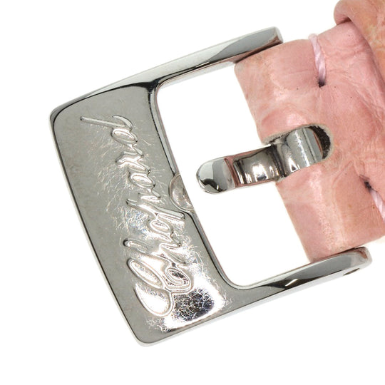 Chopard Watches Quartz 27/8245 Metal, Leather Silver Happy sports Pink shell dial Women Used Authentic