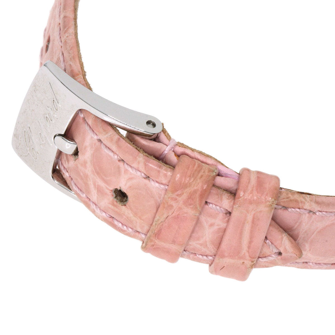 Chopard Watches Quartz 27/8245 Metal, Leather Silver Happy sports Pink shell dial Women Used Authentic