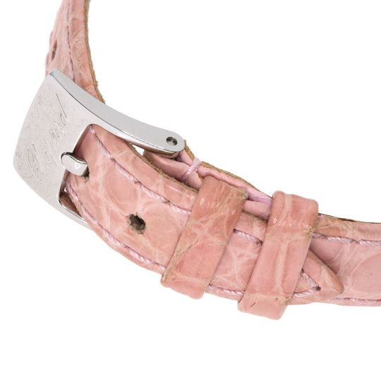 Chopard Watches Quartz 27/8245 Metal, Leather Silver Happy sports Pink shell dial Women Used Authentic
