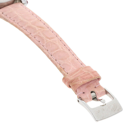 Chopard Watches Quartz 27/8245 Metal, Leather Silver Happy sports Pink shell dial Women Used Authentic