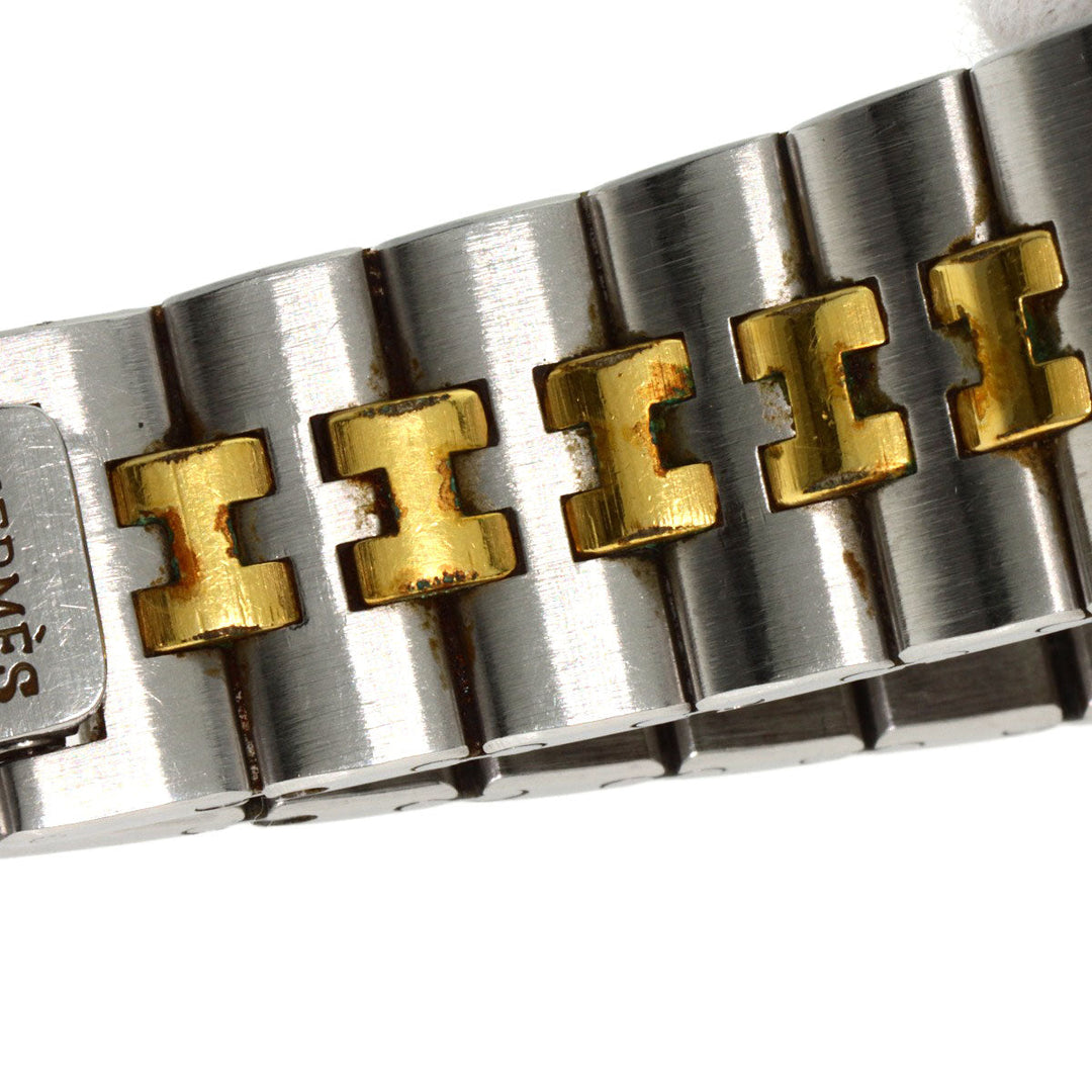 HERMES Watches Quartz Stainless Steel , SSxGP gold profile white dial mens Used Authentic