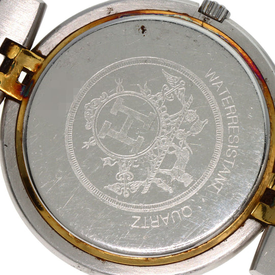 HERMES Watches Quartz Stainless Steel , SSxGP gold profile white dial mens Used Authentic