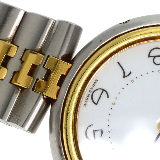 HERMES Watches Quartz Stainless Steel , SSxGP gold profile white dial mens Used Authentic