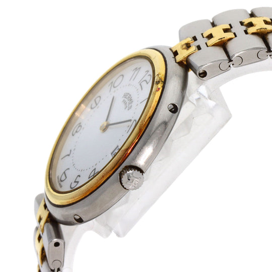 HERMES Watches Quartz Stainless Steel , SSxGP gold profile white dial mens Used Authentic