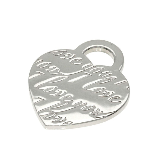 TIFFANY&Co. Pendant top SV Silver Notes Heart Women Used Authentic