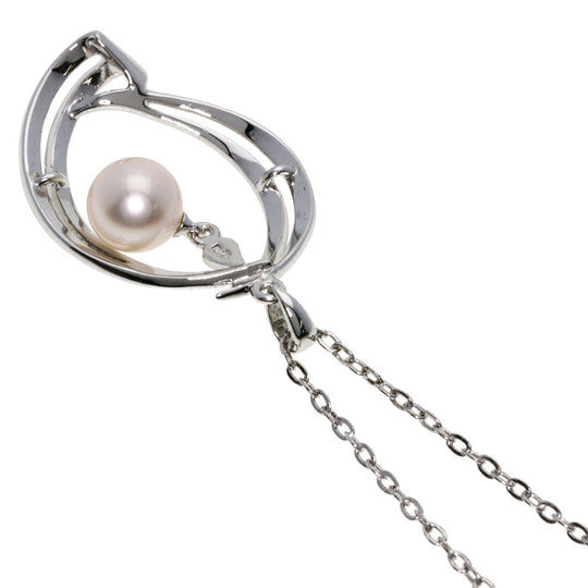 MIKIMOTO Necklace SV Silver Akoya pearl Pearl Women Used Authentic