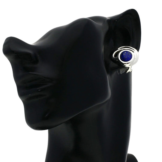 TIFFANY&Co. Earring SV Silver lapis lazuli Women Used Authentic