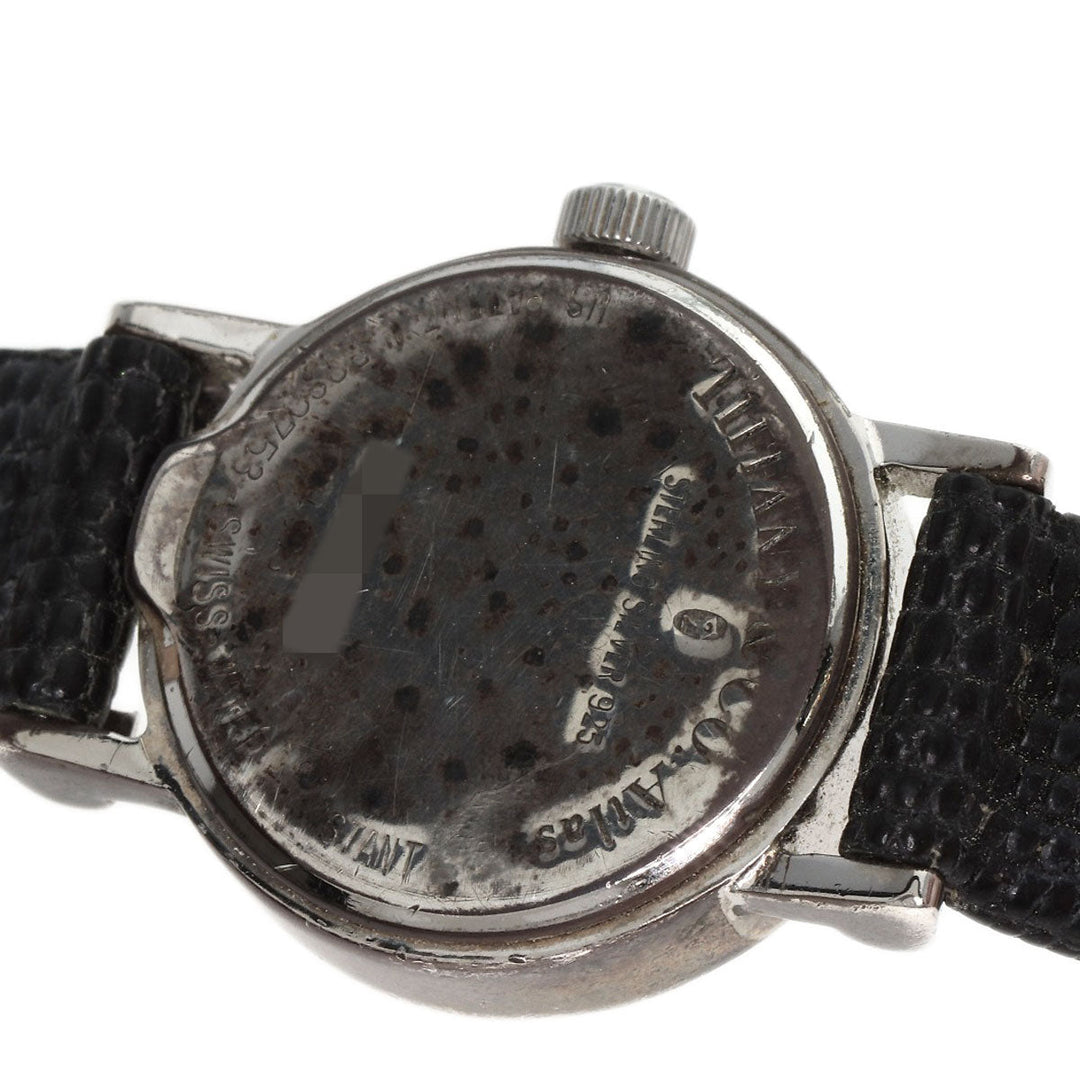 TIFFANY&Co. Watches Quartz Silver, leather Silver Atlas Silver dial Women Used Authentic