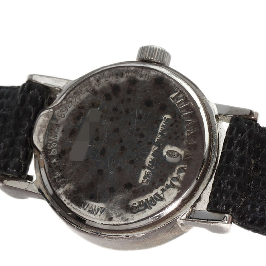 TIFFANY&Co. Watches Quartz Silver, leather Silver Atlas Silver dial Women Used Authentic