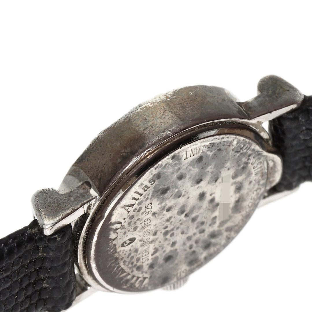 TIFFANY&Co. Watches Quartz Silver, leather Silver Atlas Silver dial Women Used Authentic