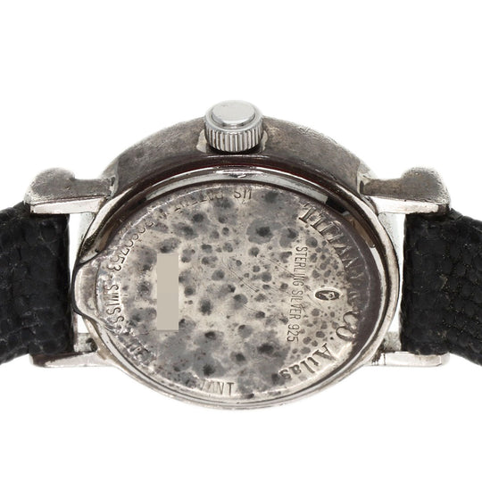 TIFFANY&Co. Watches Quartz Silver, leather Silver Atlas Silver dial Women Used Authentic