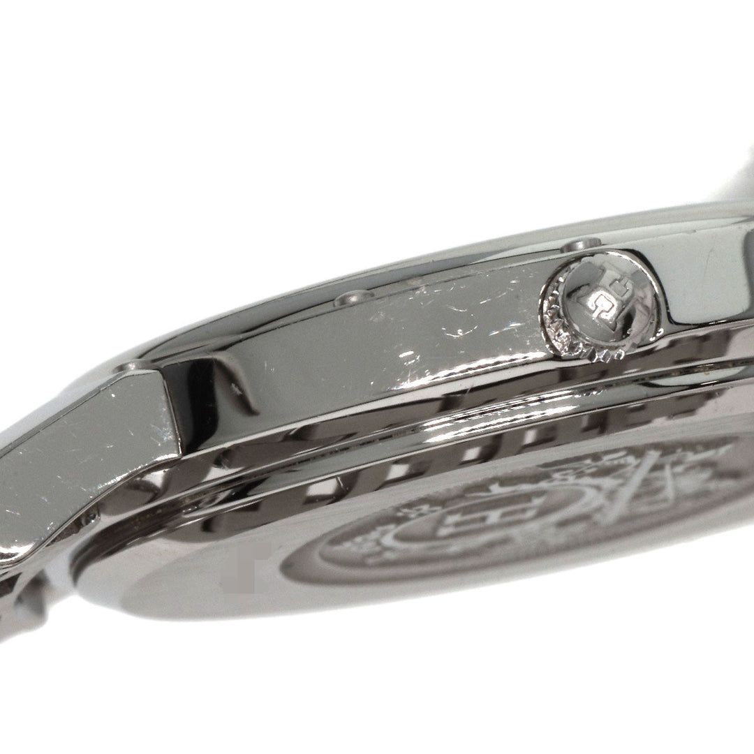HERMES Watches Quartz CO1.510 Stainless Steel , Stainless Steel Silver Clipper oval black dial Women Used Authentic