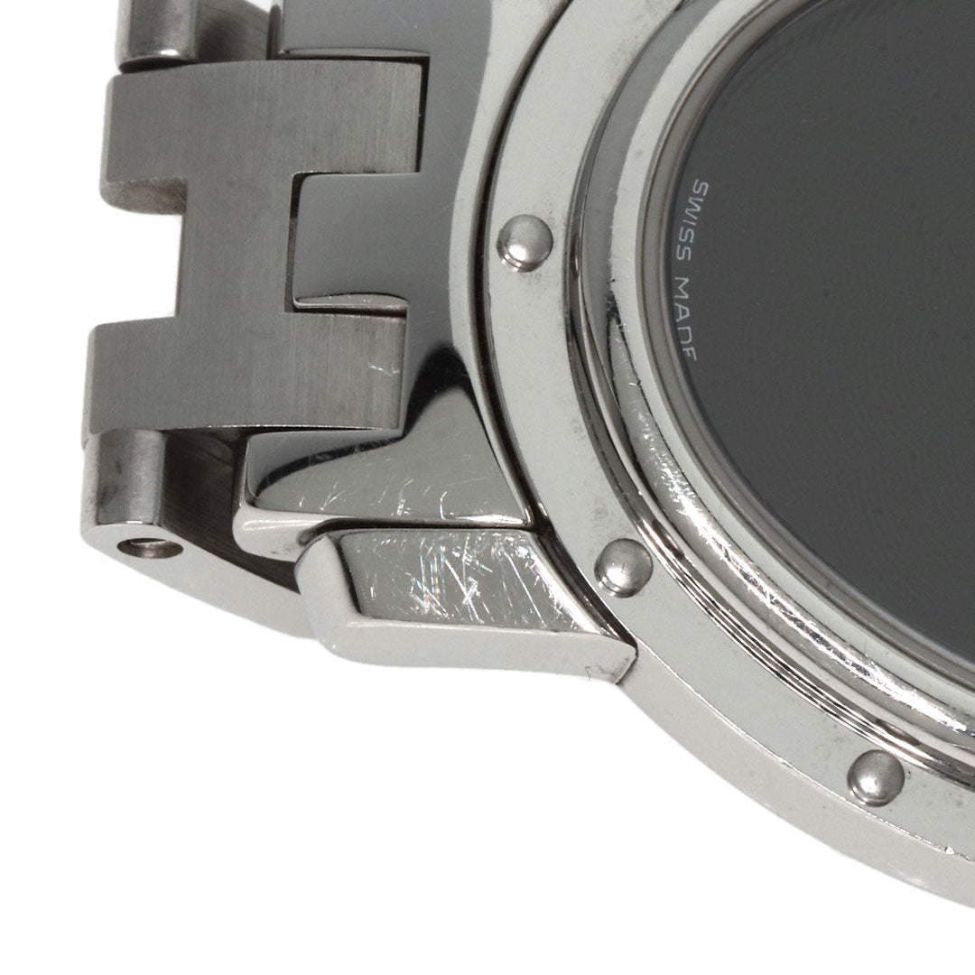 HERMES Watches Quartz CO1.510 Stainless Steel , Stainless Steel Silver Clipper oval black dial Women Used Authentic