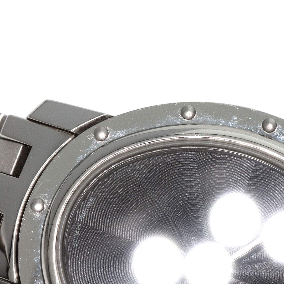 HERMES Watches Quartz CO1.510 Stainless Steel , Stainless Steel Silver Clipper oval black dial Women Used Authentic