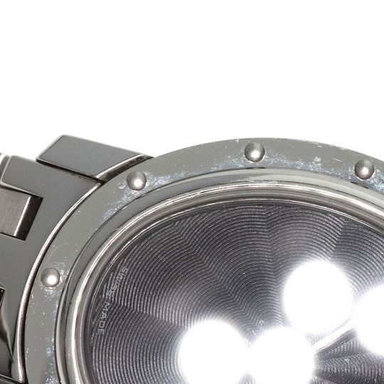HERMES Watches Quartz CO1.510 Stainless Steel , Stainless Steel Silver Clipper oval black dial Women Used Authentic