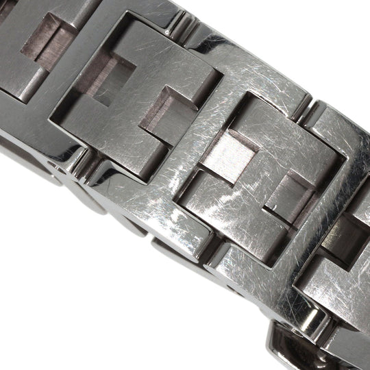 HERMES Watches Quartz CO1.510 Stainless Steel , Stainless Steel Silver Clipper oval black dial Women Used Authentic