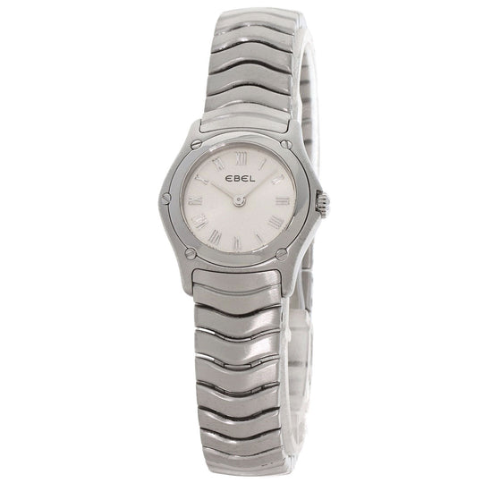 EBEL Watches Quartz Stainless Steel , Stainless Steel Silver Classic wave Silver dial Women Used Authentic