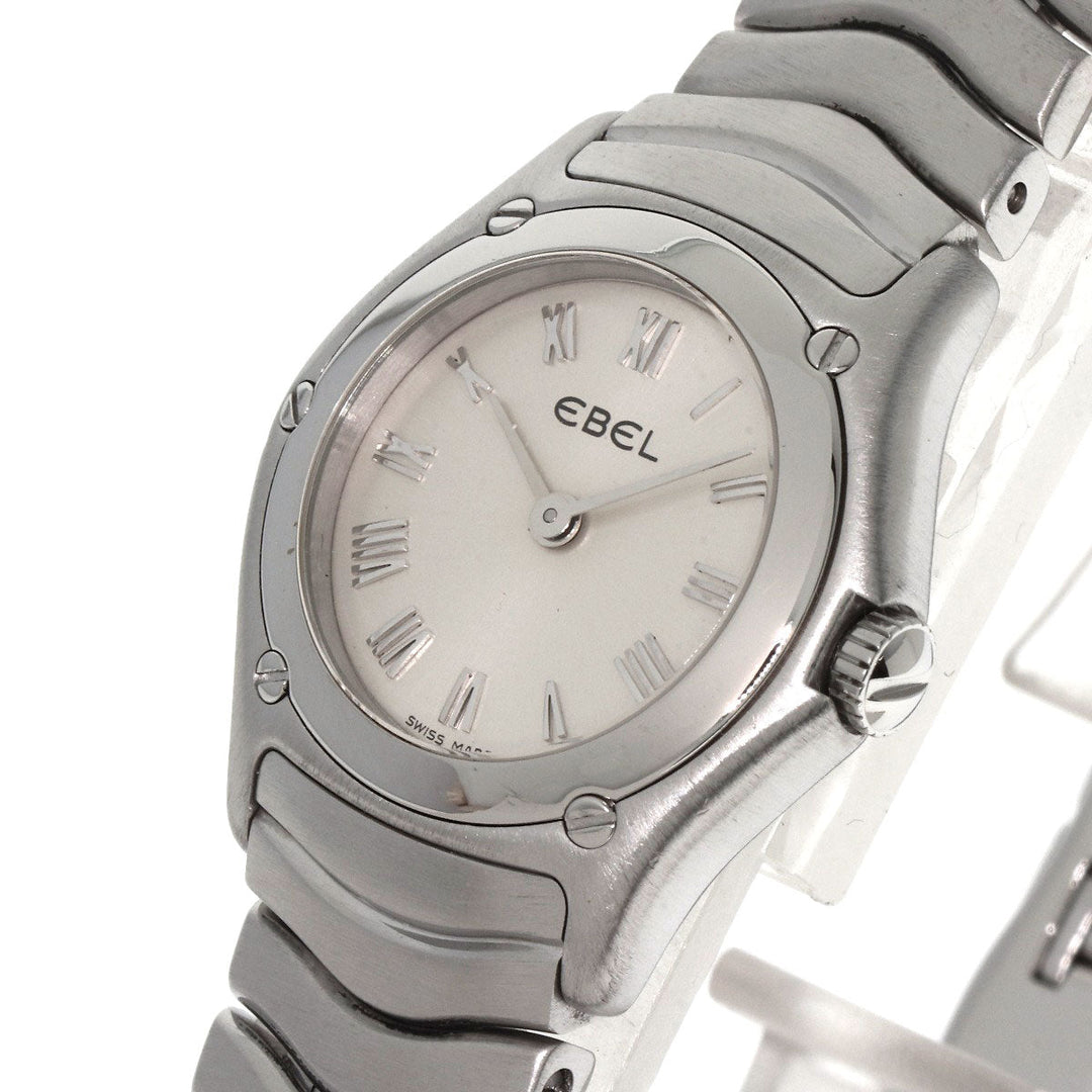 EBEL Watches Quartz Stainless Steel , Stainless Steel Silver Classic wave Silver dial Women Used Authentic