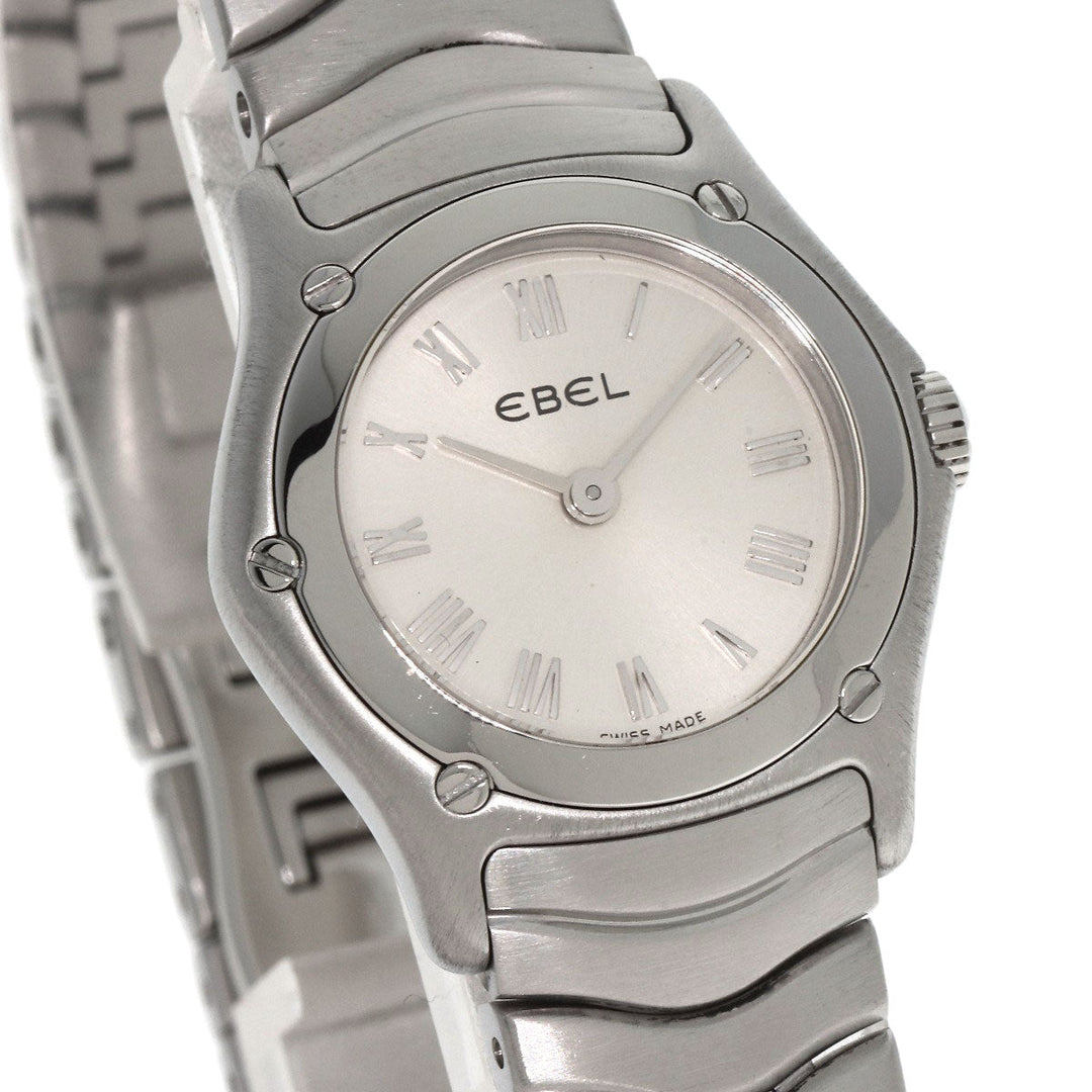 EBEL Watches Quartz Stainless Steel , Stainless Steel Silver Classic wave Silver dial Women Used Authentic
