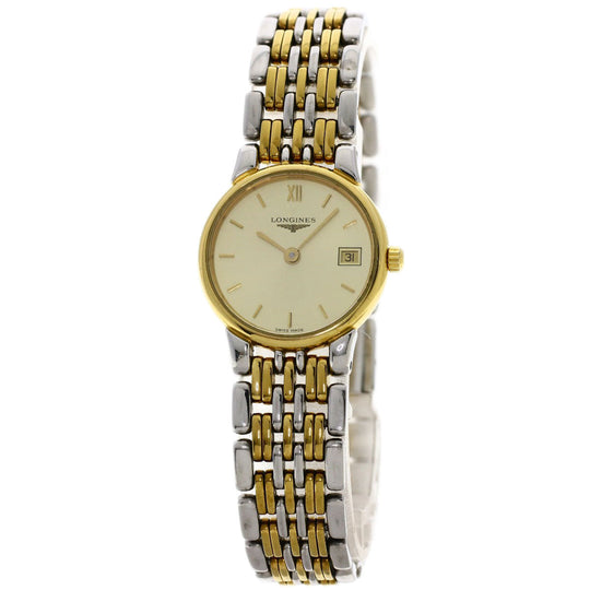 LONGINES Watches Quartz L5.132.3 Stainless Steel , SSxGP gold Grand classic gold dial Women Used Authentic