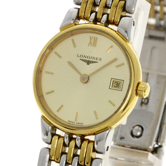 LONGINES Watches Quartz L5.132.3 Stainless Steel , SSxGP gold Grand classic gold dial Women Used Authentic